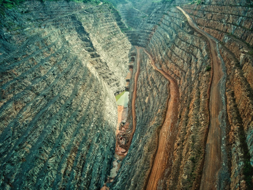 Open-Pit Mining — Industrial aerial photography on site
